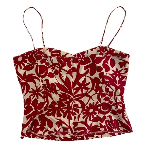 Vintage 90s Cropped Silk Cami - Picture 2 of 8
